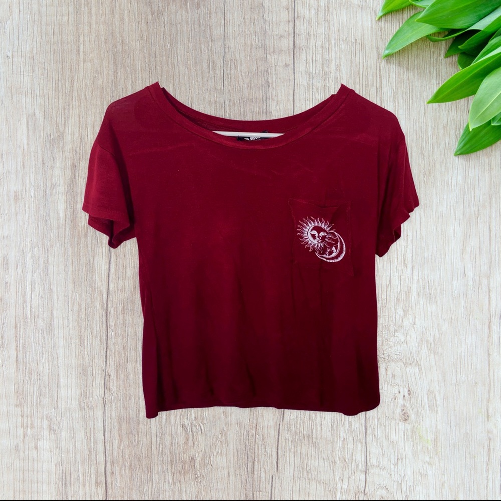 Red crop top